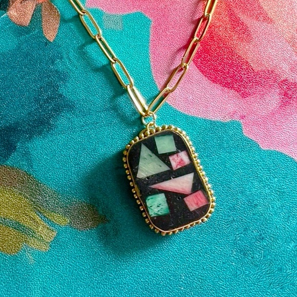 Mosiac Necklace - Picture 3 of 4